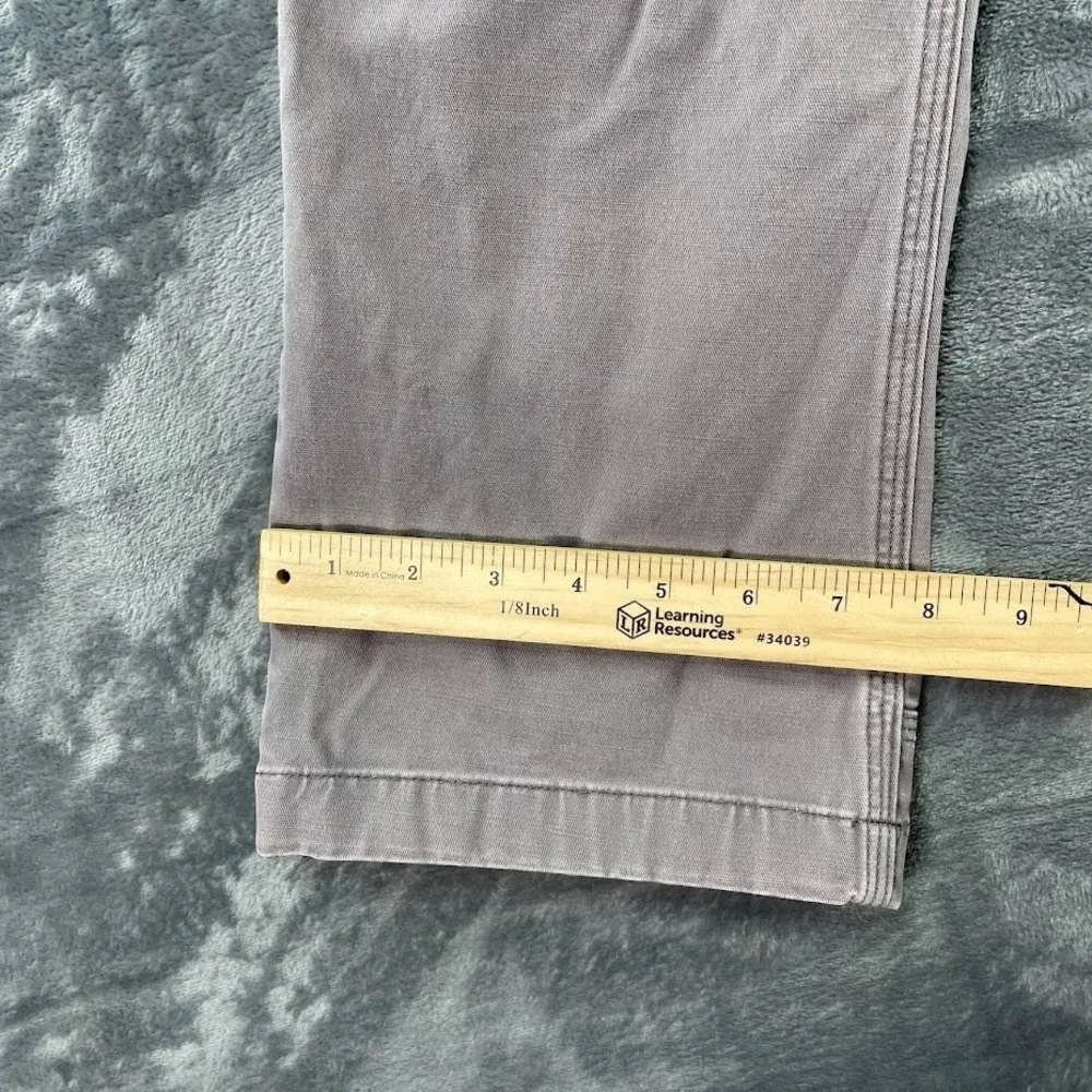 Duluth Trading Co Pants Mens 34x30 Gray Flex Ballroom Khakis Relaxed Fit Casual
